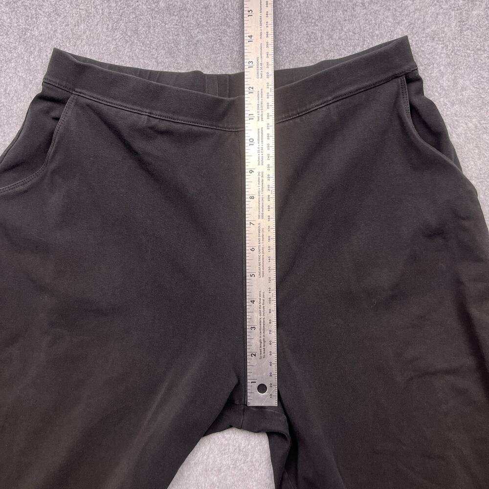 L.L.Bean Pants Womens PM Black Lined Cropped Straight Flat Front Stretch - Picture 8 of 8